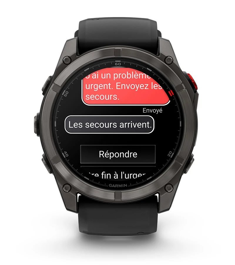 fēnix® 8 Pro – 51 mm, AMOLED – sos et centre d'intervention garmin response℠