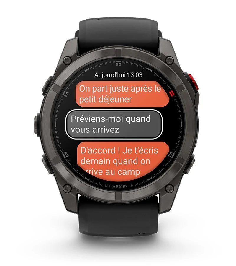 fēnix® 8 Pro – 51 mm, AMOLED – messagerie par satellite